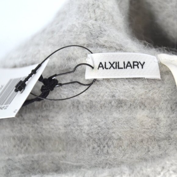 NEW Aritzia Auxiliary Jay Pom Cuff Beanie Sweater Knit Alpaca Wool Light Gray OS - Picture 6 of 6